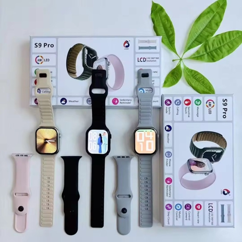 S9 Pro Smartwatch - Black, Full Feature Fitness & Call.